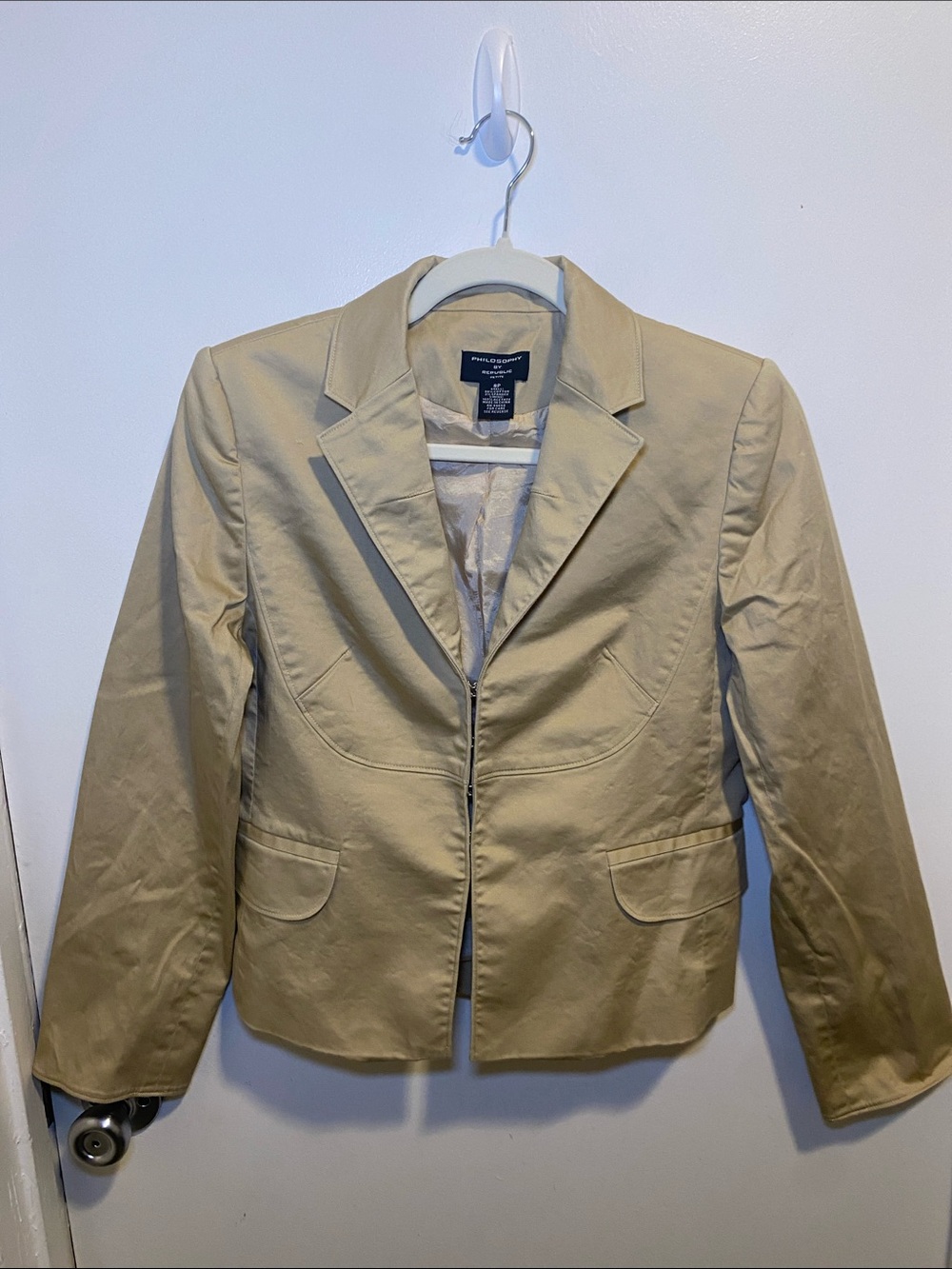 Philosophy Beige Single-Button Blazer Petite
